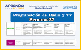 Aprendo en Casa programación de Radio y TV semana 27