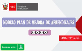 MODELO PLAN DE MEJORA DE APRENDIZAJES 2020