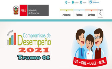 Minedu Compromisos de Desempeño 2021 – Metas Correspondientes al Tramo 01