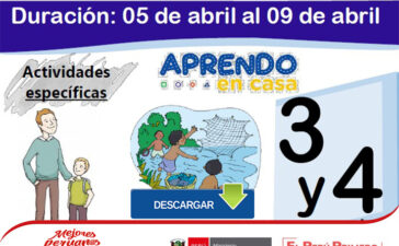 Actividad de Aprendizaje semanal - Primaria del 05 al 09 de abril