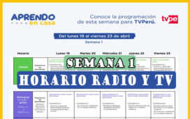 Ya salió la programación de Radio y TV - Aprendo en casa del 19 al 23 de abril