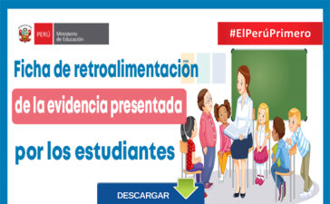 Ficha de retroalimentación de la evidencia presentada por los estudiantes