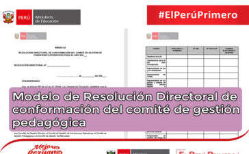 Modelo de Resolución Directoral de conformación del comité de gestión pedagógica