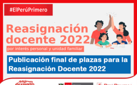 MINEDU Plazas Finales para la Reasignación Docente 2022